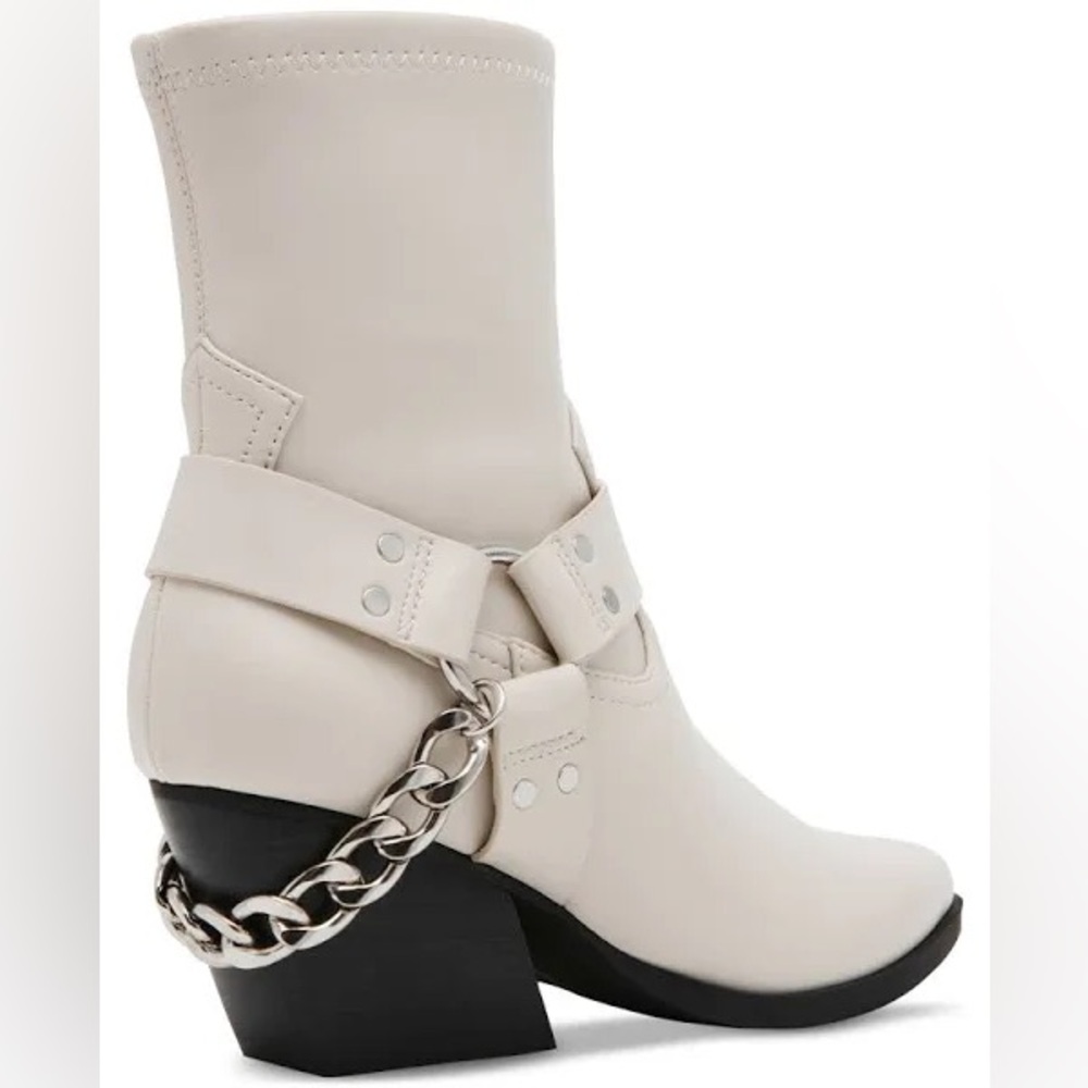 DV Dolce Vita Women's Keeler Harness Moto Engineer Chain Heeled Boots Size 9 NEW - Picture 4 of 11